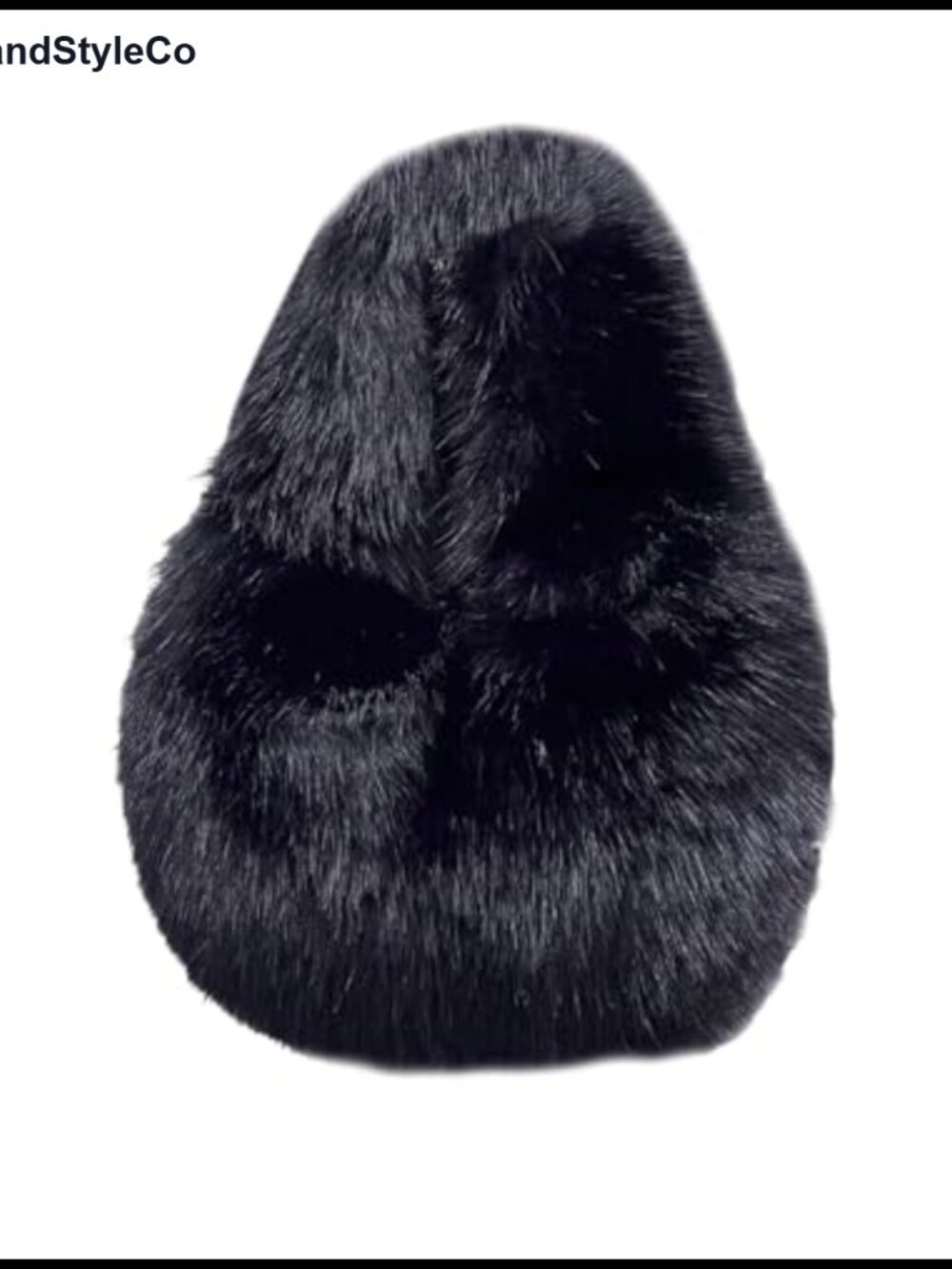 Faux Fox Fur Fuzzy Dumpling Handbag Plush Underarm Tote Bag